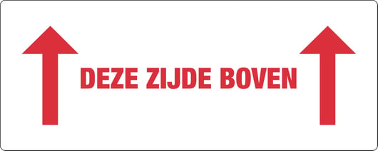 Waarschuwingssticker Deze zijde Bv/rl500