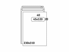 Akte envelop met venster 230 x 310 mm, 100 g/m², venster rechts (doos 250 stuks)