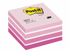 Memoblok 3M Post-it 2028 76x76mm kubus pastel roze
