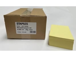 Staples Receptenpapier A6 80 g/m² Geel (1 pak x 5000 vel)