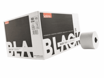 SYSTEEMROL SATINO BLACK 2-LAAGS 100M WIT 