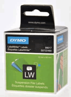 Etiket Dymo labelwriter 99017 12mmx50mm hangmapruiter rol à 220 stuks