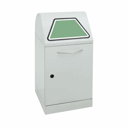 Systeemafvalbak voor kringloopmateriaal MODUL VARIO inhoud 45 l met afvalzakhouder, lichtgrijs
