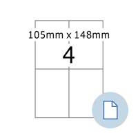Etiket HERMA 8404 A4 EXPR 500 105x148mm wit 2000 stuks