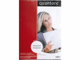 Voorblad Quantore A4 PVC 300 micron transparant 100 stuks