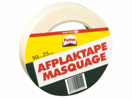Afplaktape Pattex 25mmx50m creme