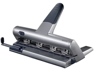Leitz Perforator 5114 verstelbaar 30 vel, 4-gaats, zilver artikel afbeelding