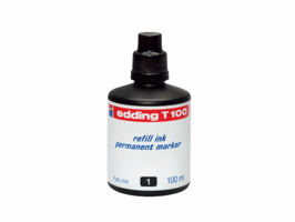 Vulling Edding T100 flacon 100 ml zwart
