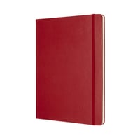 Notitieboek Moleskine XL 190x250mm lijn scarlet red