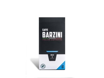 BARZINI Nespresso® Decaf Koffiecapsules Cafeïnevrij (pak 6 x 22 stuks) artikel afbeelding