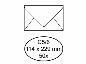 ENVELOP QUANTORE BANK C5/6 114X229 80GR ZK WIT  artikel afbeelding