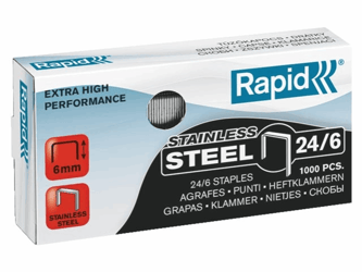 NIETEN RAPID 24/6 RVS SUPER STRONG 1000ST  artikel afbeelding