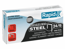 Nieten Rapid 24/6 RVS superstrong 1000 stuks