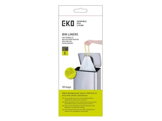 Afvalzak Eko m trekband 25-35L wit/rl12