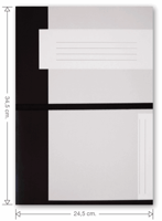 Trias dossiermap met elastiek - Folio. Buitenmap hoogte 34,5 cm, vulcapaciteit 6 cm, 400 grams karton, kleur zwart.