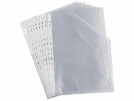 Staples A4 Showtas, Polypropyleen, 80 micron, 11-gaats, Transparant (pak 25 stuks)