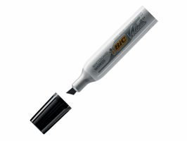 BIC® Velleda 1781 Whiteboardmarker, Beitelvormige Punt, 3 - 6 mm, Zwart (pak 12 stuks)