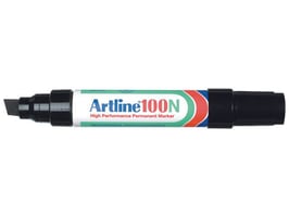 Artline 100N Permanente Marker, Beitelvormige Punt, 7,5 - 12,5 mm, Zwart