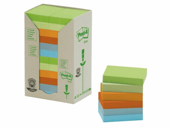 MEMOBLOK 3M POST-IT 653 38X51MM RECYCLE NATUUR artikel afbeelding