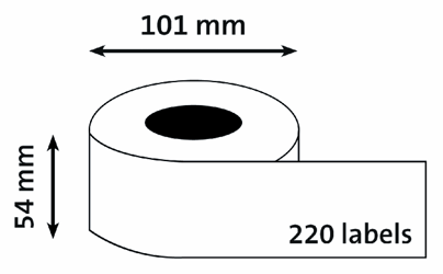 LABEL ETIKET QUANTORE 99014 54MMX101MM BADGE WIT artikel afbeelding