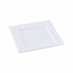 Suikerriet bord "Karo" 160x160x15mm, kleur wit artikel afbeelding