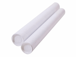 Verzendkoker CleverPack A2 450x50x1.5 met doppen wit pak à 5 stuks