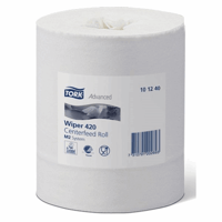 Papierrol VE = 6 stuks tissue zuiver wit, hoge kwaliteit, 2-laags, geperforeerd
