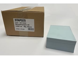 Staples Choice Receptenpapier A6 80g blauw (1 doos x 5000 vel)