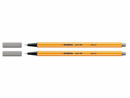 Fineliner STABILO point 88/96 fijn donkergrijs