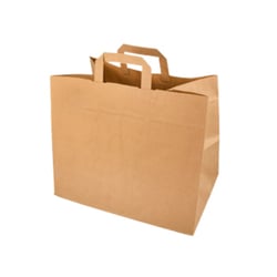 Tas IEZZY kraft papier 32x16x27cm bruin