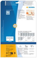 Herma Glanzend Inkjetetiket, Polyesterfolie, 210 x 297 mm, transparant (pak 10 stuks)