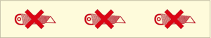 Waarschuwingstape PVC 50mmx66m Mesje met kruis 35my wit/rood