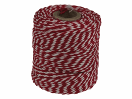 Touw Muller katoen 50 gram 45 meter rood/wit