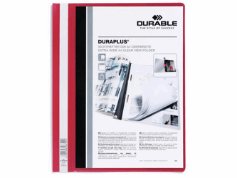 Durable Duraplus Hechtmap, A4, extra breed, 1-100 vel, rood artikel afbeelding