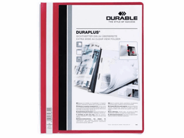 Durable Duraplus Hechtmap, A4, extra breed, 1-100 vel, rood