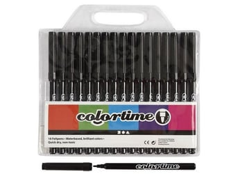 Colortime Zwarte Stiften (pak 18 stuks)