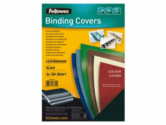 VOORBLAD FELLOWES A4 LEDERLOOK ZWART artikel afbeelding