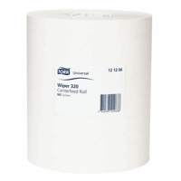Papierrol VE = 6 stuks tissue wit, 2-laags, geperforeerd