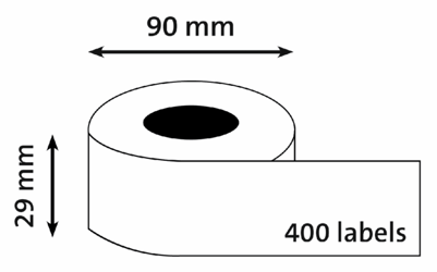 LABEL ETIKET QUANTORE DK-11201 29MMX90MM ADRES WIT artikel afbeelding