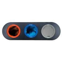 Verzamelstation voor kringloopmateriaal Lune 3x38 l wit