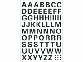 Etiket HERMA 4158 10mm letters A-Z zwart