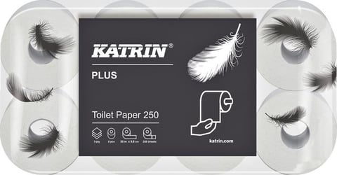 Toiletpapier Katrin 104872 Plus 250 3laags 48rollen artikel afbeelding