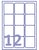 Etiket Avery L7164-100 63.5x72mm wit 1200stuks