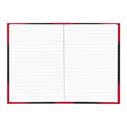 Notitieboek zwart/rood A5 lijn 70gr 96vel