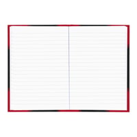 Notitieboek zwart/rood A5 lijn 70gr 96vel