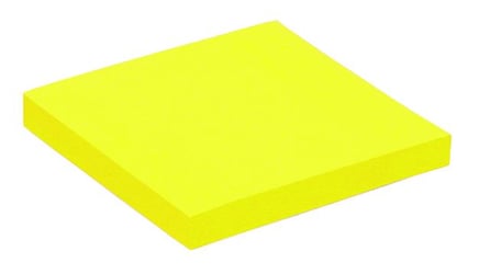 Memoblaadjes Quantore 76x76mm neon geel artikel afbeelding