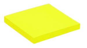 Memoblaadjes Quantore 76x76mm neon geel