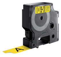 Dymo D1 labeltape 19 mm x 7 m Zwart op geel 45808