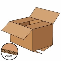 Kartonnen doos 325x240x200 mm, bruin, dubbelgolf 7 mm, Fefco 0201 [Pallet] artikel afbeelding