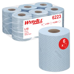 Poetsrol KC WypAll L10 1-laags 18,3cm163m 430vel blauw 6223